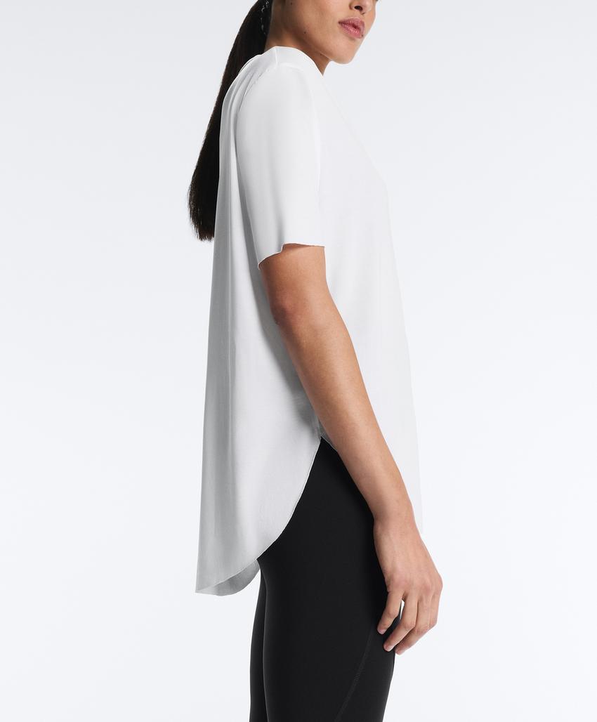 Футболка из смесового модала с короткими рукавами