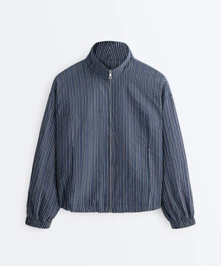 Куртка-бомбер с принтом в полоску- Заказать в России