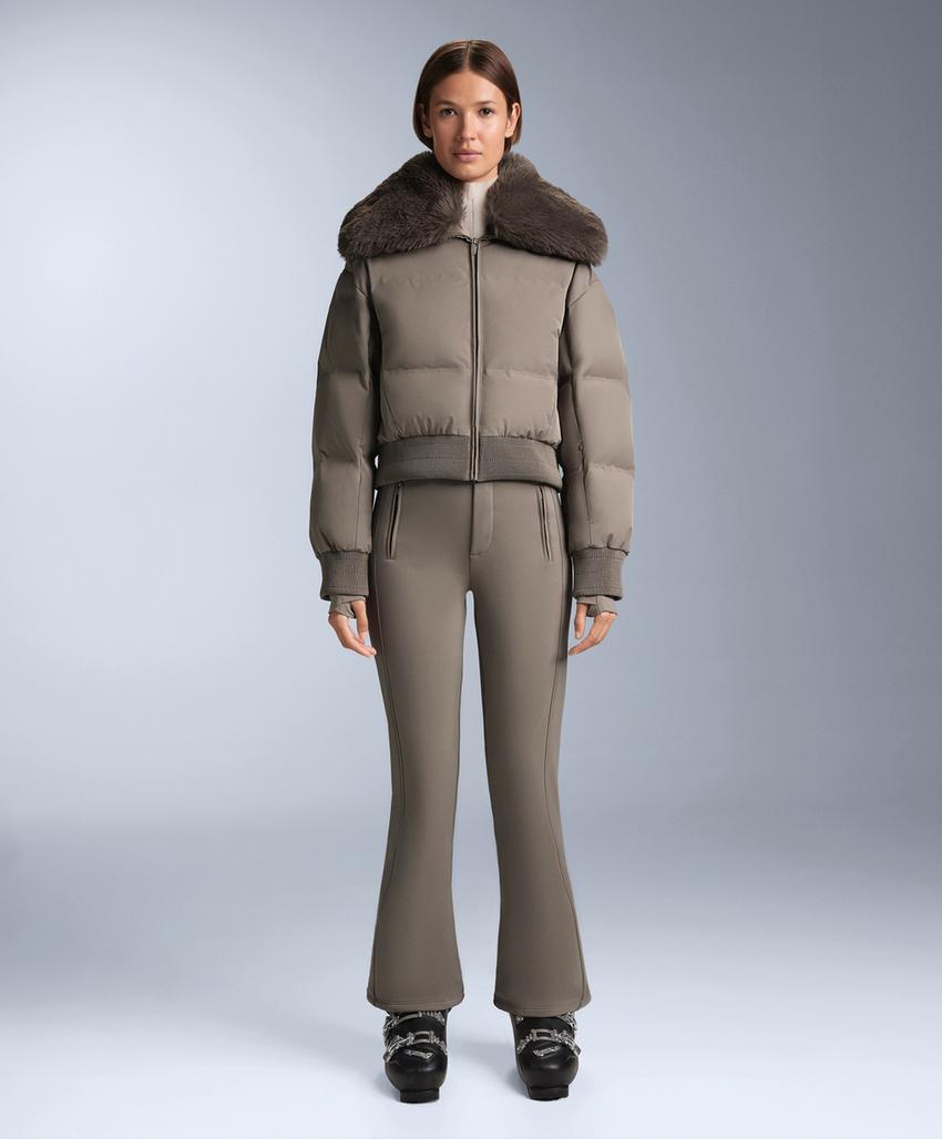 Water-resistant flare stretch SKI trousers