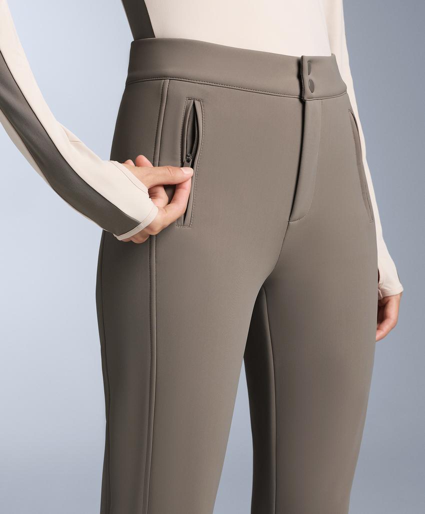 Water-resistant flare stretch SKI trousers