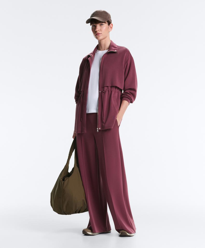 Длинная куртка с карманами из мягкой ткани с модалом