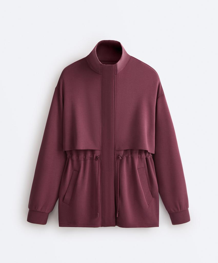 Длинная куртка с карманами из мягкой ткани с модалом