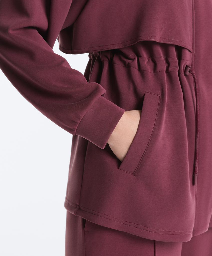 Длинная куртка с карманами из мягкой ткани с модалом