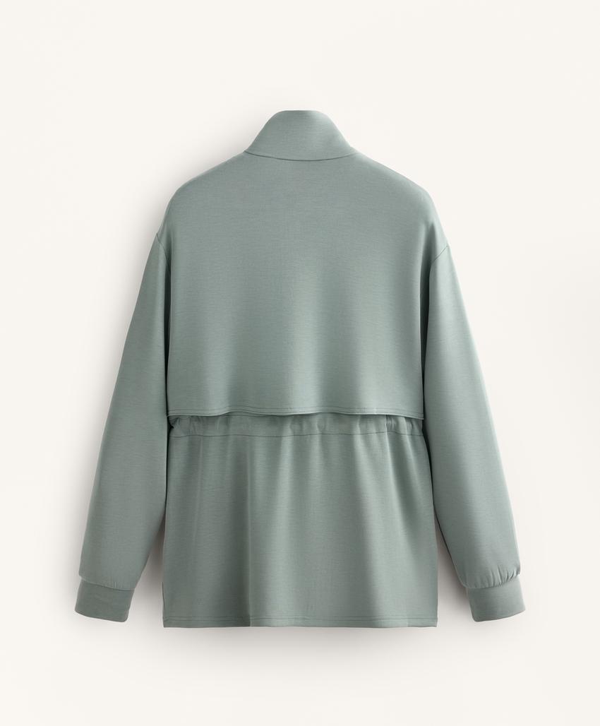 Длинная куртка с карманами из мягкой ткани с модалом