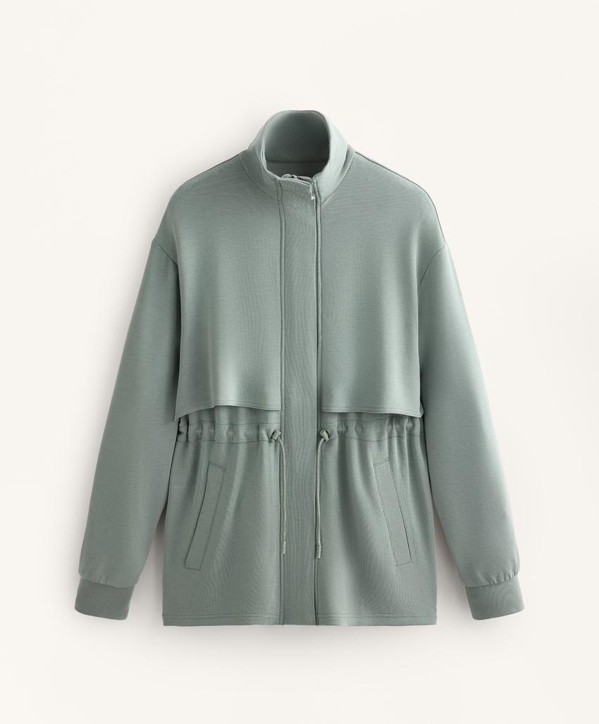 Длинная куртка с карманами из мягкой ткани с модалом