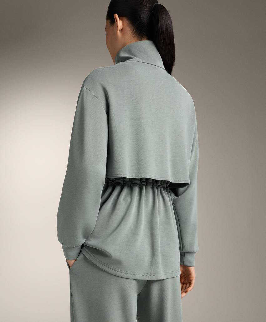 Длинная куртка с карманами из мягкой ткани с модалом