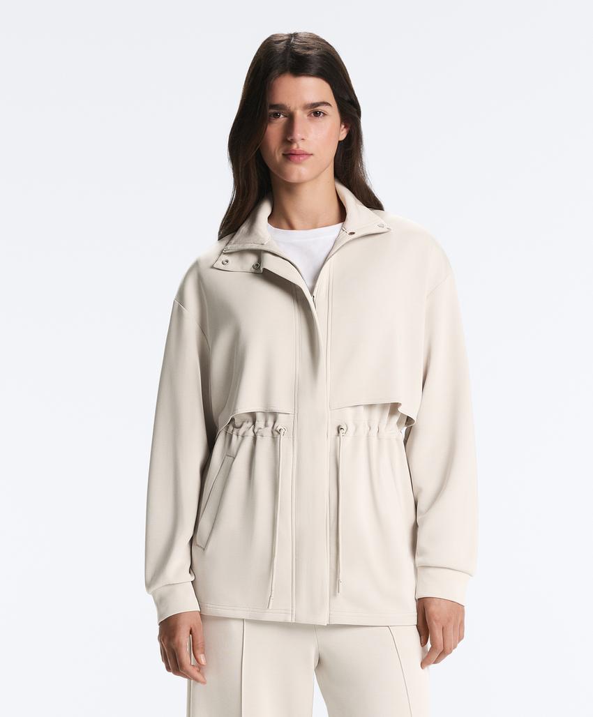 Длинная куртка с карманами из мягкой ткани с модалом