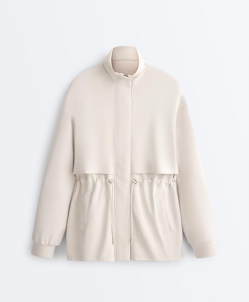 Длинная куртка с карманами из мягкой ткани с модалом