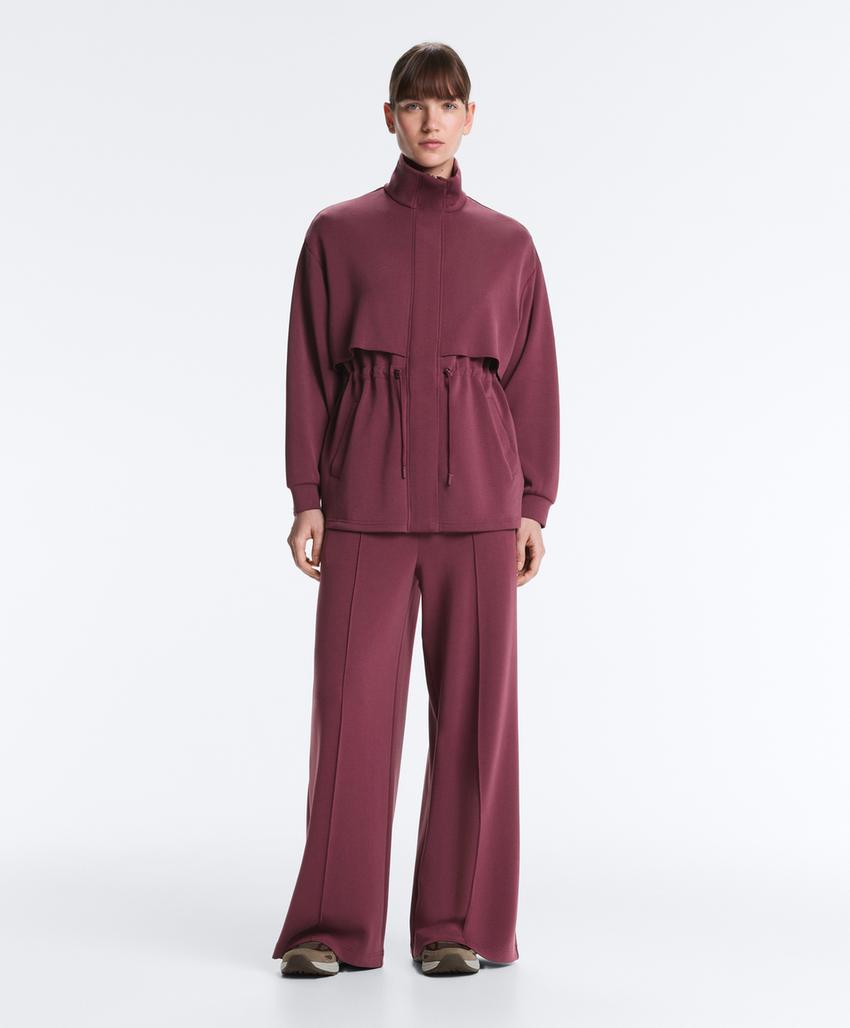 Прямые брюки с рельефным швом из модала с мягкой отделкой