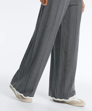 Прямые вязаные брюки в елочку- Заказать в России