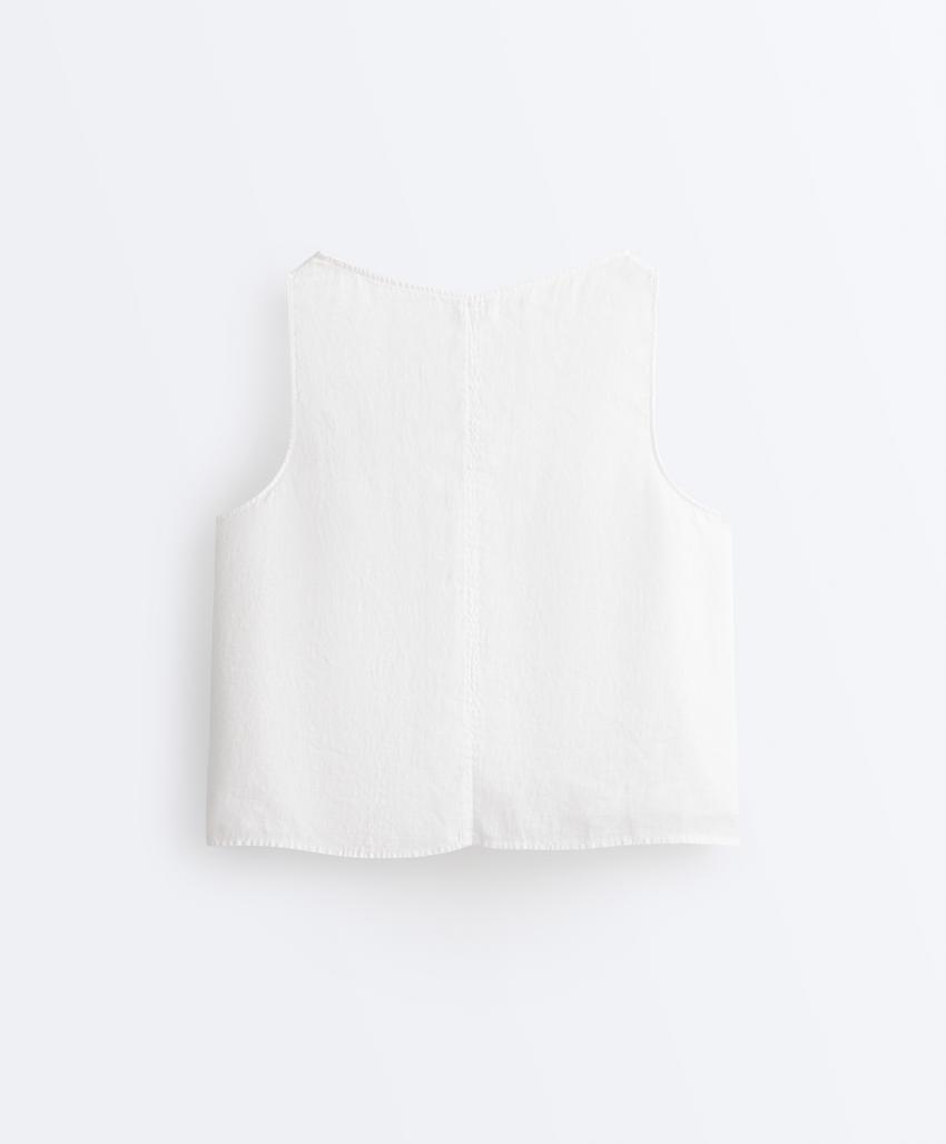 Top на бретельках с V-образным вырезом из 100%-го льна