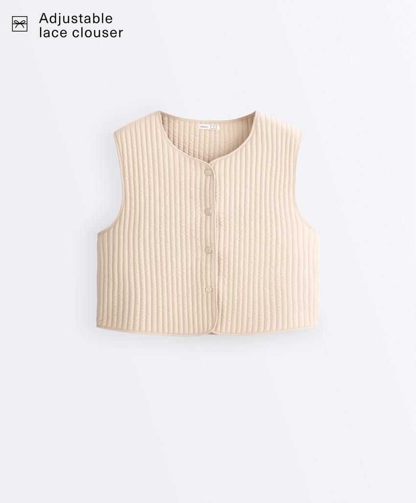 Тонкий стеганый нейлоновый жилет