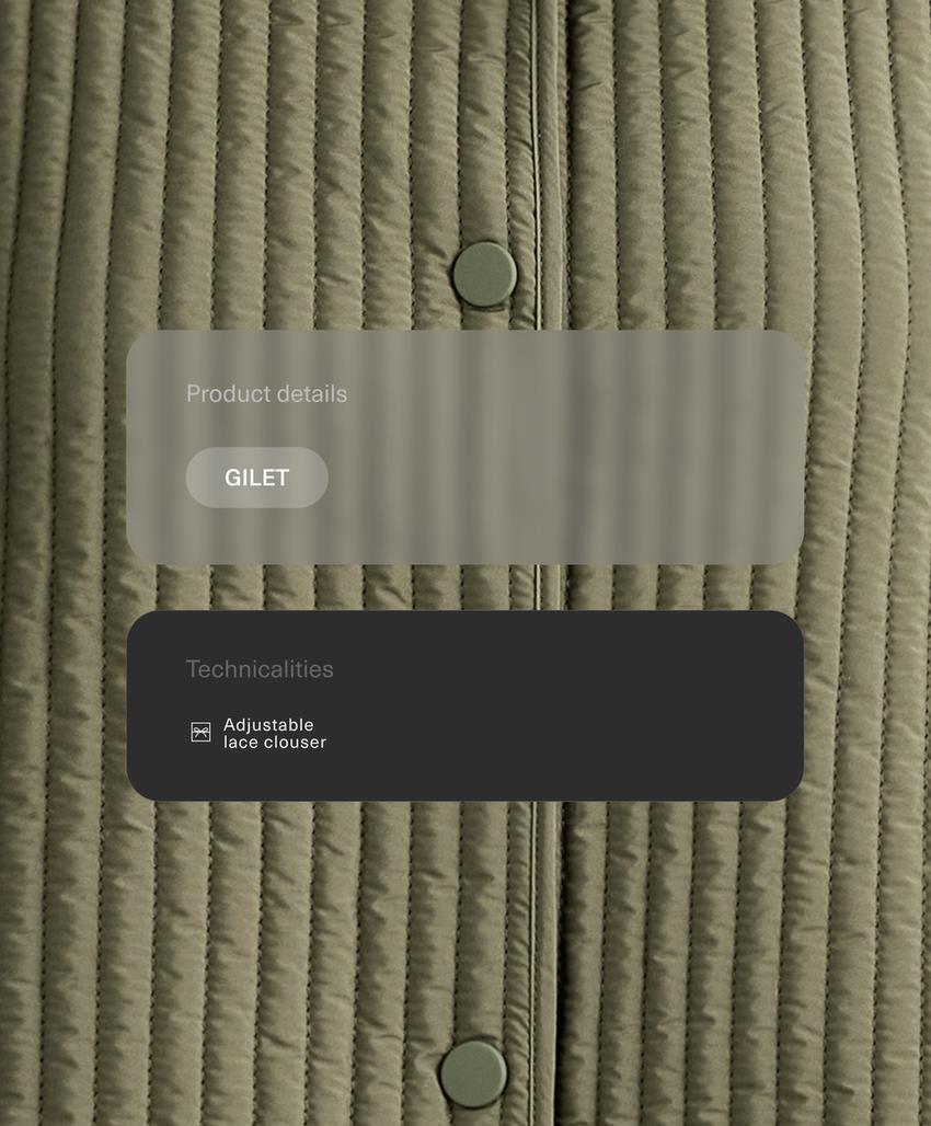 Тонкий стеганый нейлоновый жилет