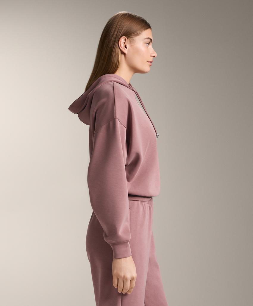 Толстовка «бокси» с капюшоном из модала с начесом