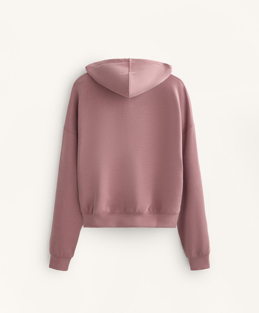 Толстовка «бокси» с капюшоном из модала с начесом