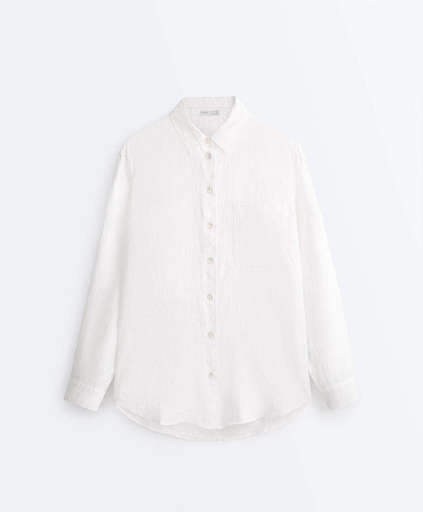 Рубашка свободного кроя из 100%-го льна