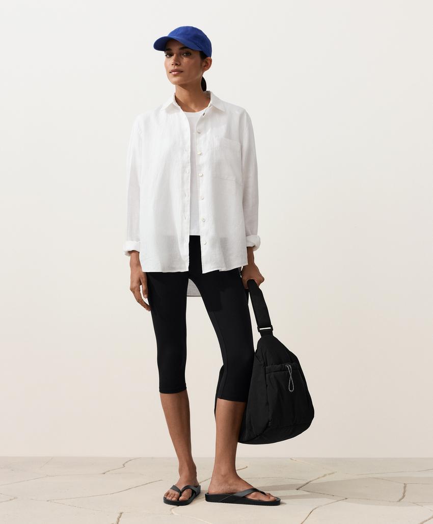 Рубашка свободного кроя из 100%-го льна