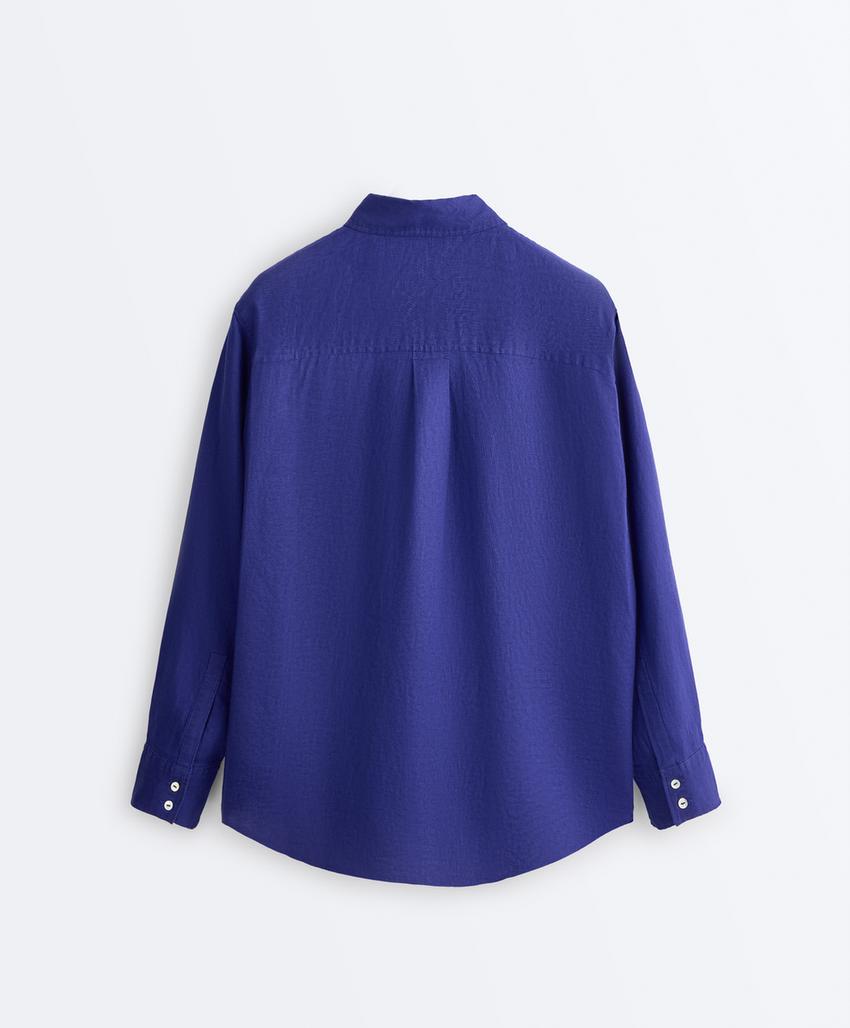 Рубашка свободного кроя из 100%-го льна