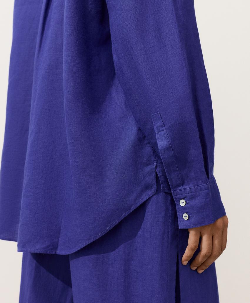 Рубашка свободного кроя из 100%-го льна