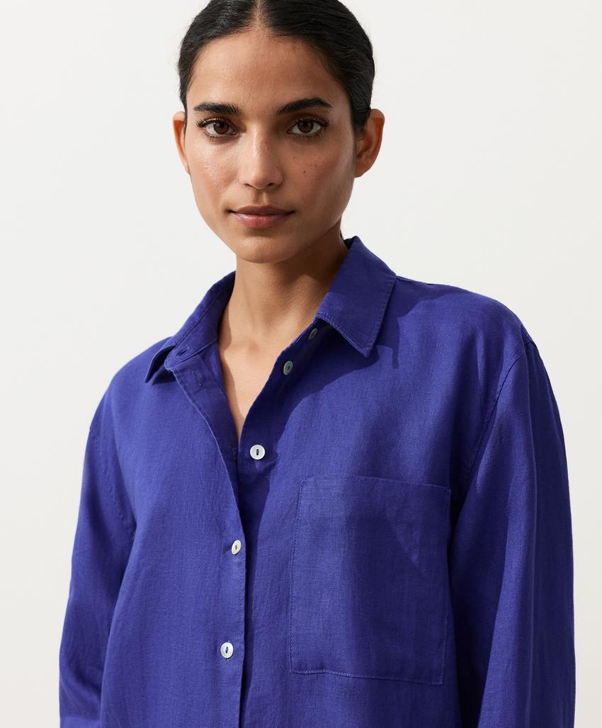 Рубашка свободного кроя из 100%-го льна