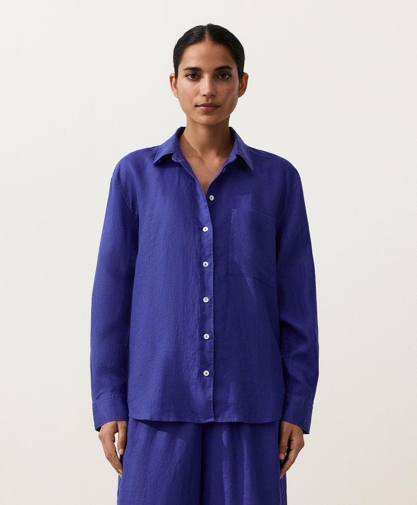 Рубашка свободного кроя из 100%-го льна