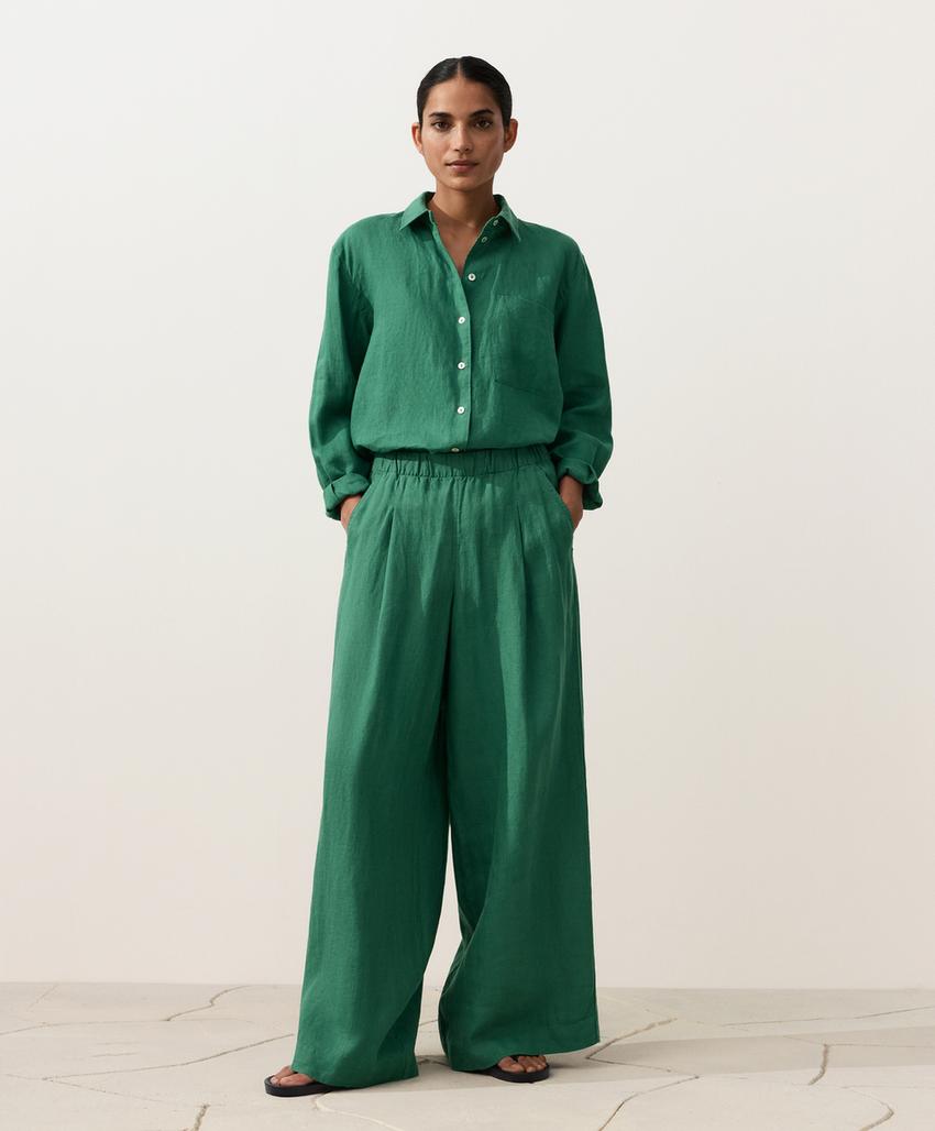 Рубашка свободного кроя из 100%-го льна