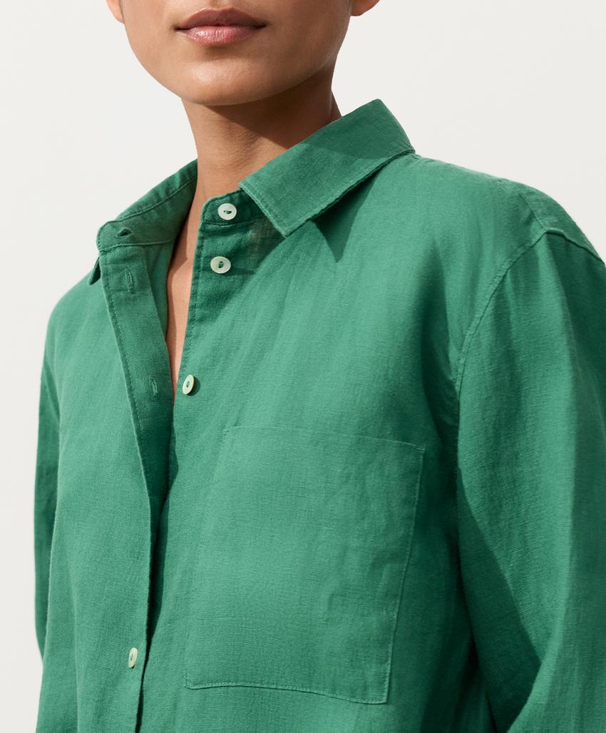 Рубашка свободного кроя из 100%-го льна