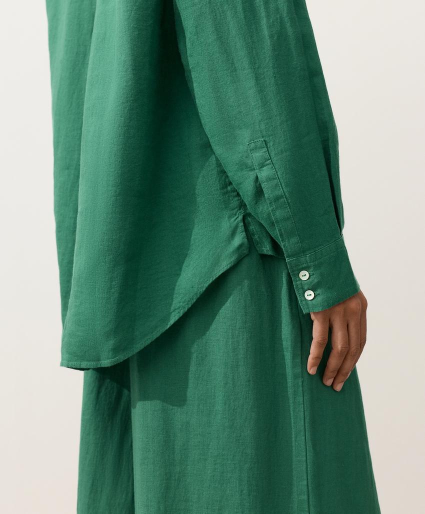 Рубашка свободного кроя из 100%-го льна