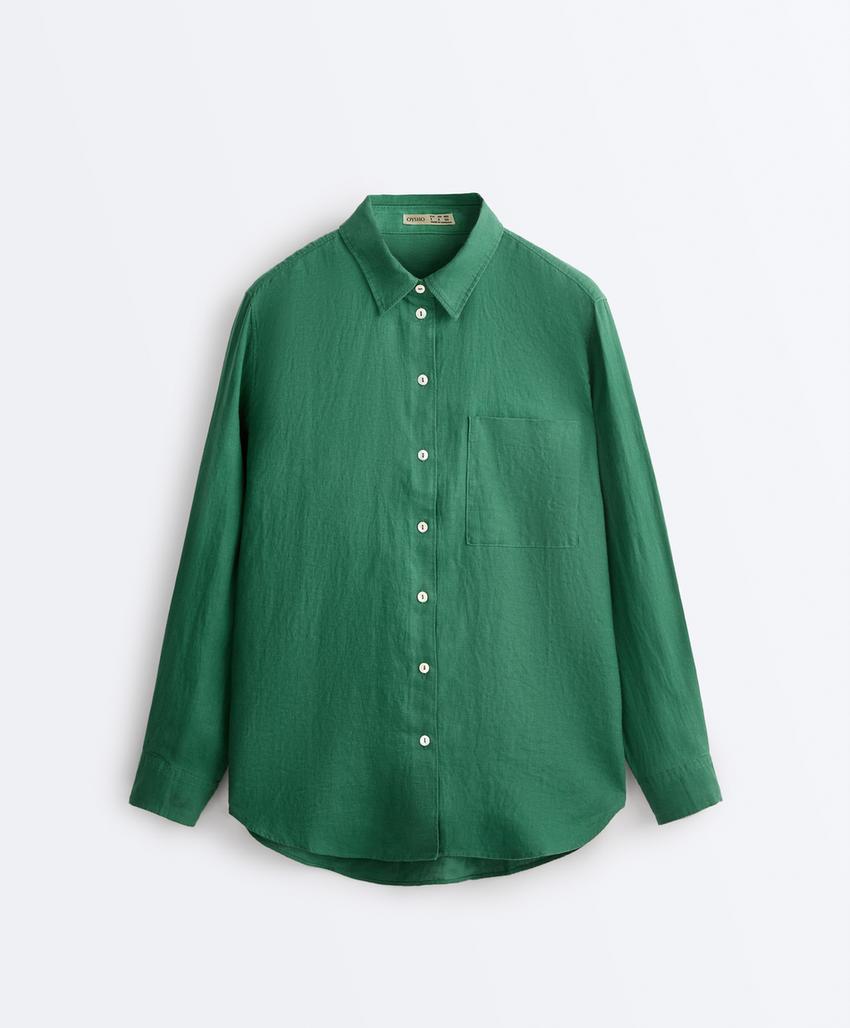 Рубашка свободного кроя из 100%-го льна