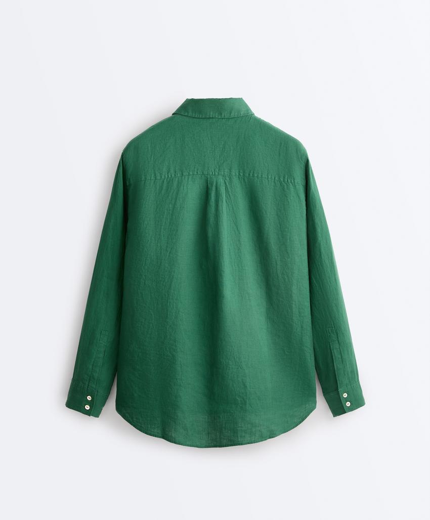 Рубашка свободного кроя из 100%-го льна