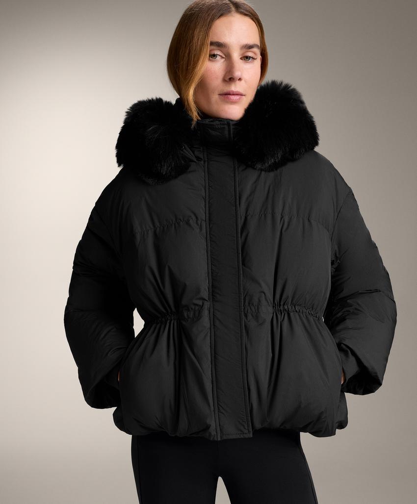 Короткий пуховик с наполнителем из 100%-го пуха