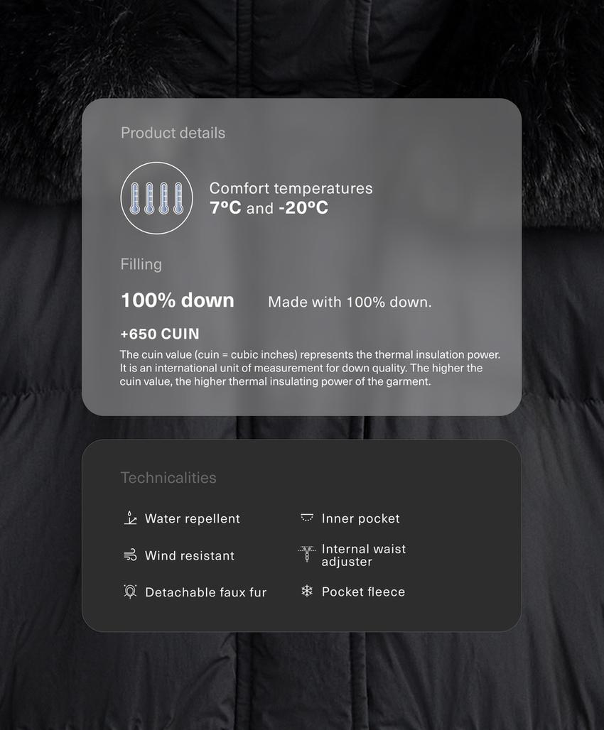 Короткий пуховик с наполнителем из 100%-го пуха