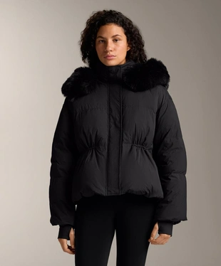 Короткий пуховик с наполнителем из 100%-го пуха- Заказать в России