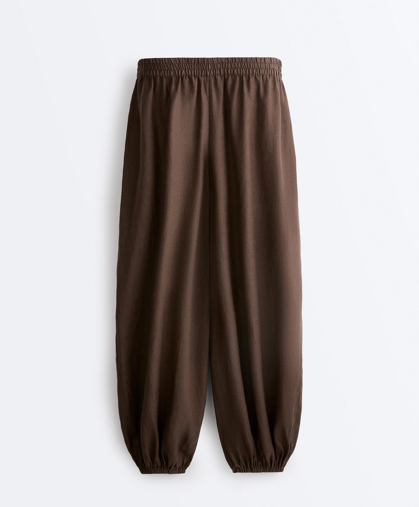 Брюки-блуммеры из 100%-го льна