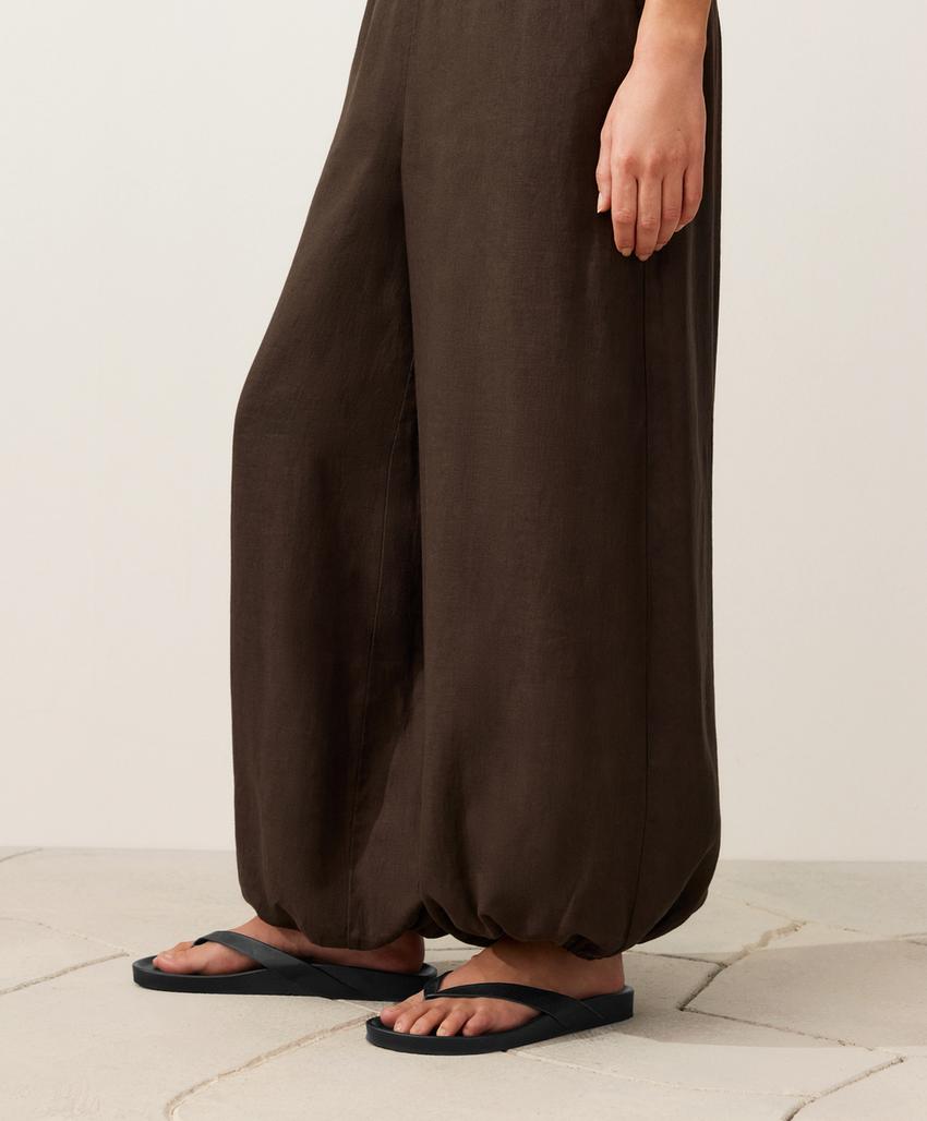 Брюки-блуммеры из 100%-го льна