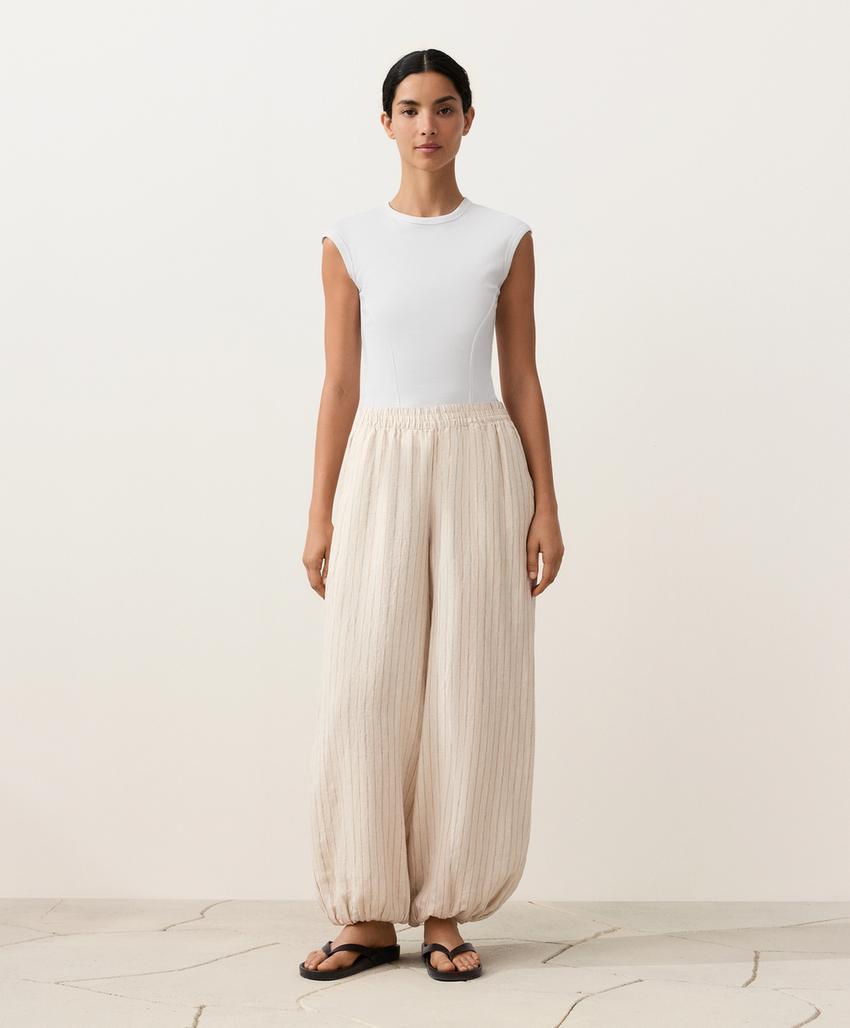 Брюки-блуммеры из 100%-го льна