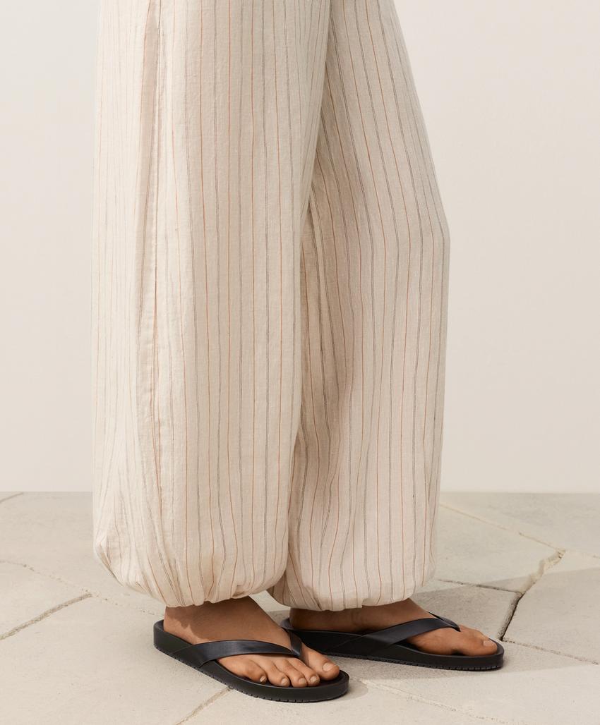 Брюки-блуммеры из 100%-го льна