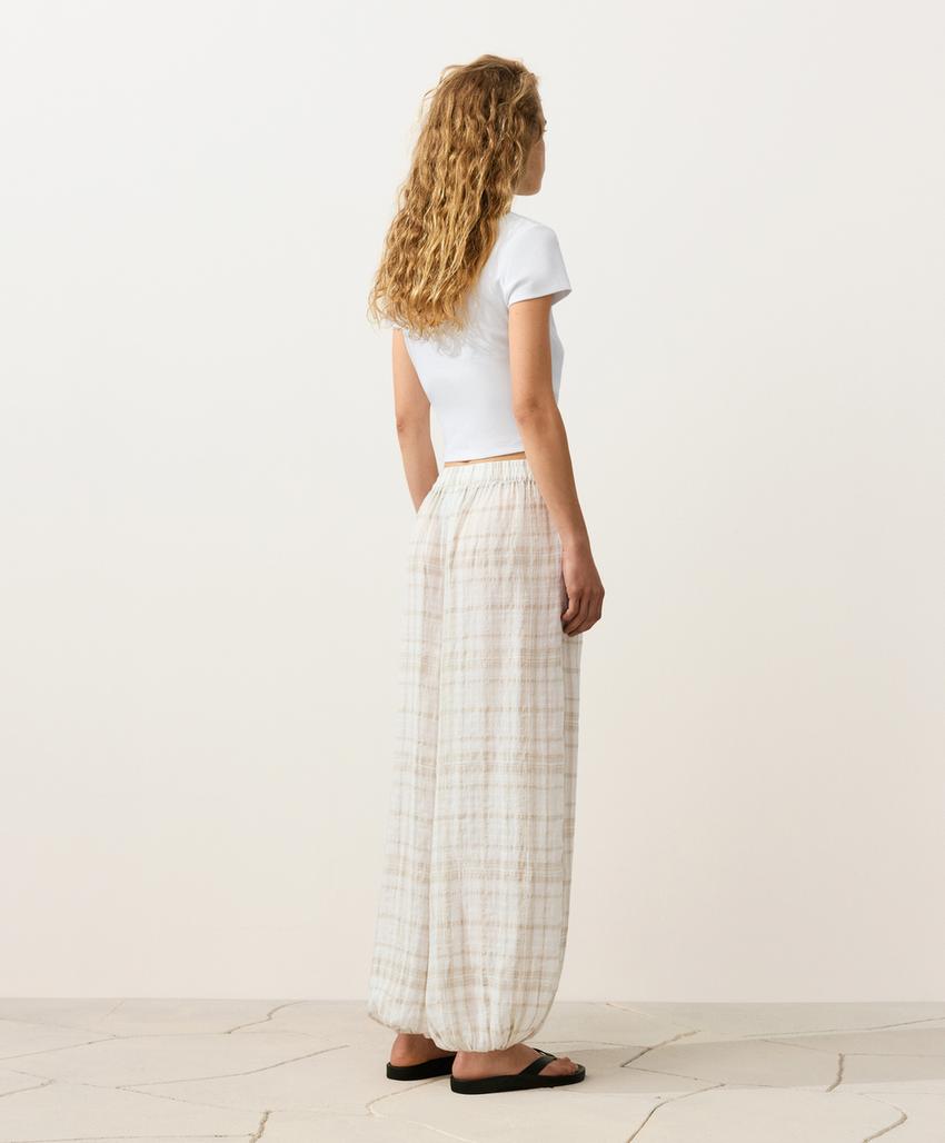 Брюки-блуммеры из 100%-го льна