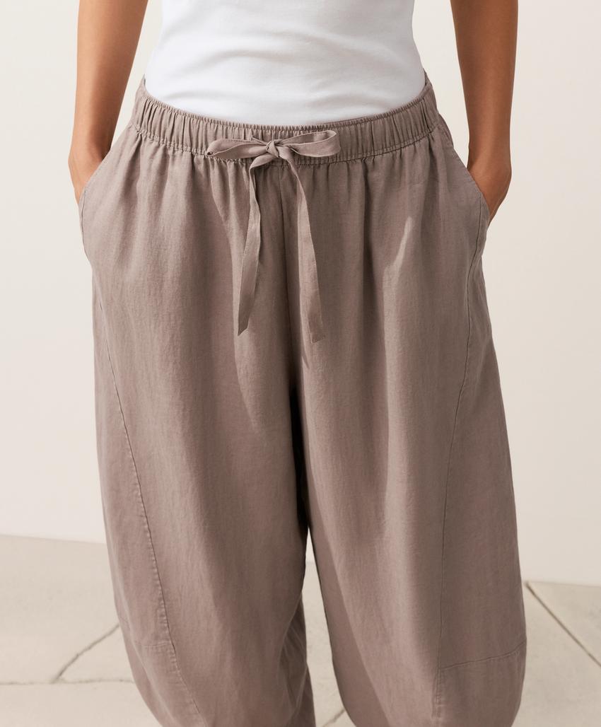 Брюки Balloon из 100%-го льна