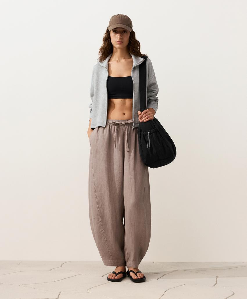 Брюки Balloon из 100%-го льна