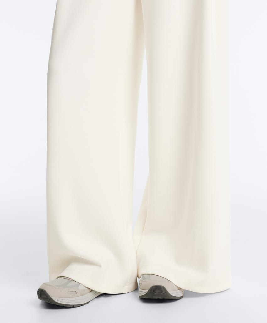 Широкие брюки high rise из твила со складками