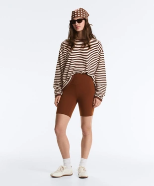 Свитер в полоску с длинным рукавом- Заказать в России