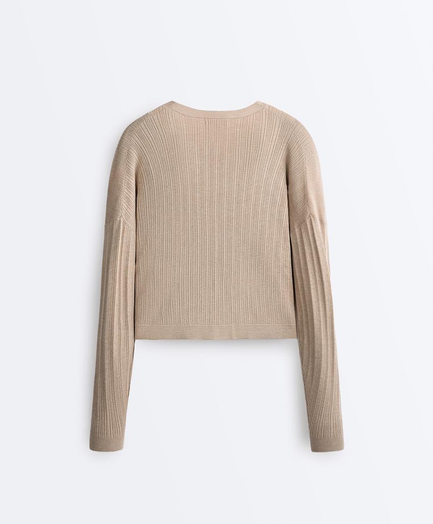 Вязаный свитер с перекрестным кроем