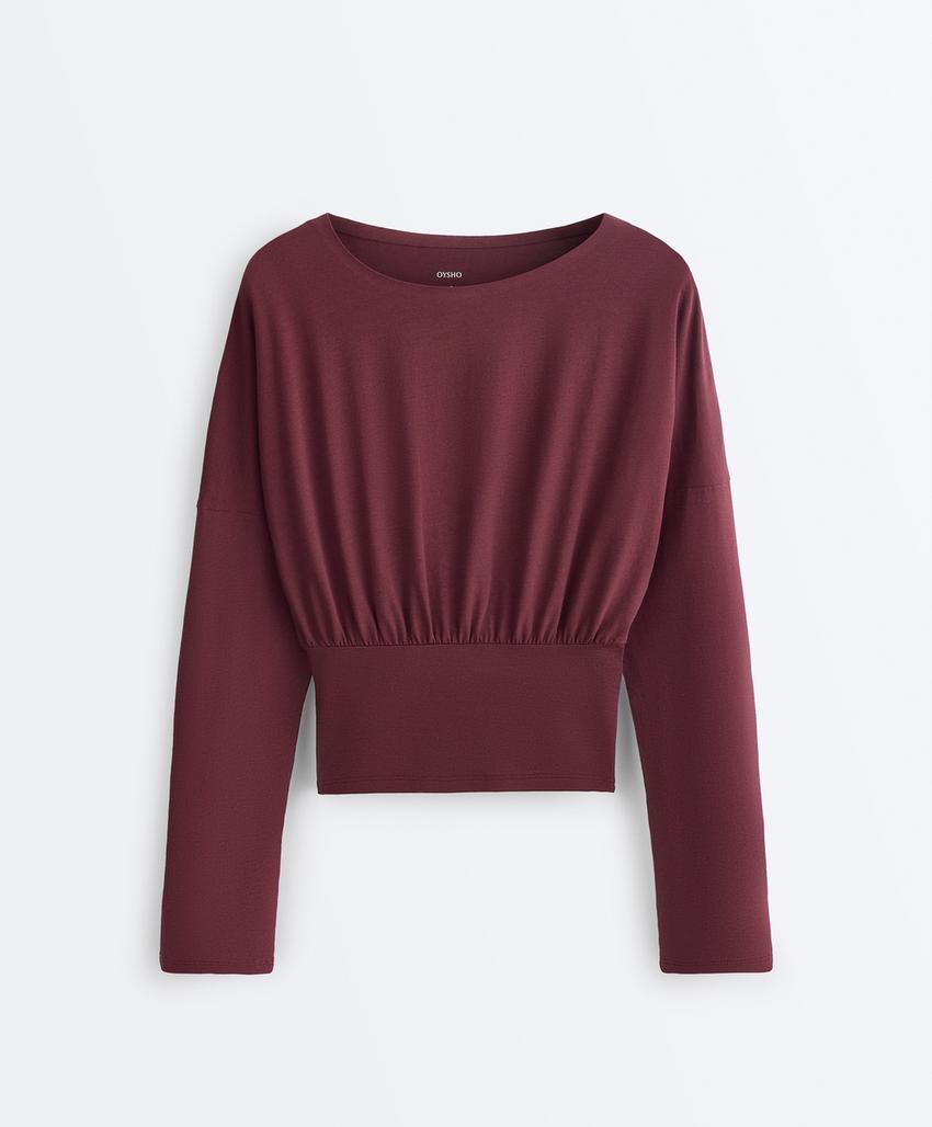 Футболка с приталенной талией из смесового хлопка