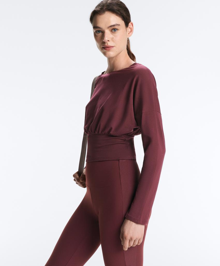 Футболка с приталенной талией из смесового хлопка