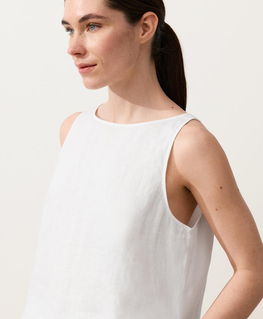 Квадратный топ из 100%-го льна