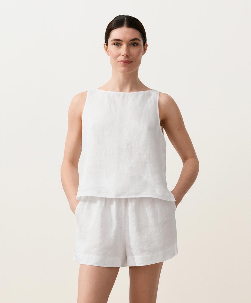 Квадратный топ из 100%-го льна