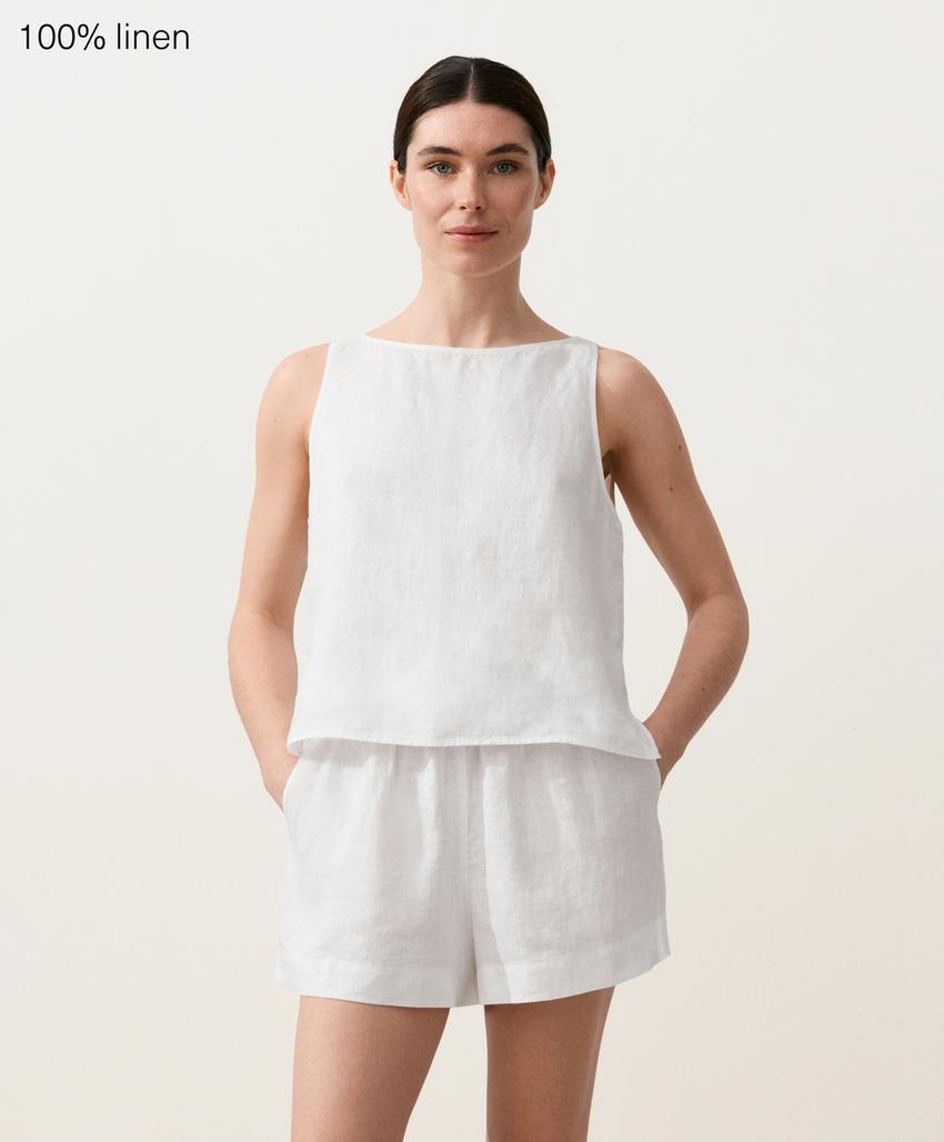 Квадратный топ из 100%-го льна