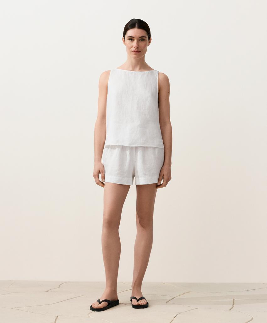 Квадратный топ из 100%-го льна