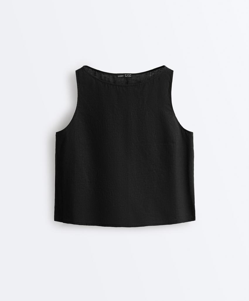 Квадратный топ из 100%-го льна